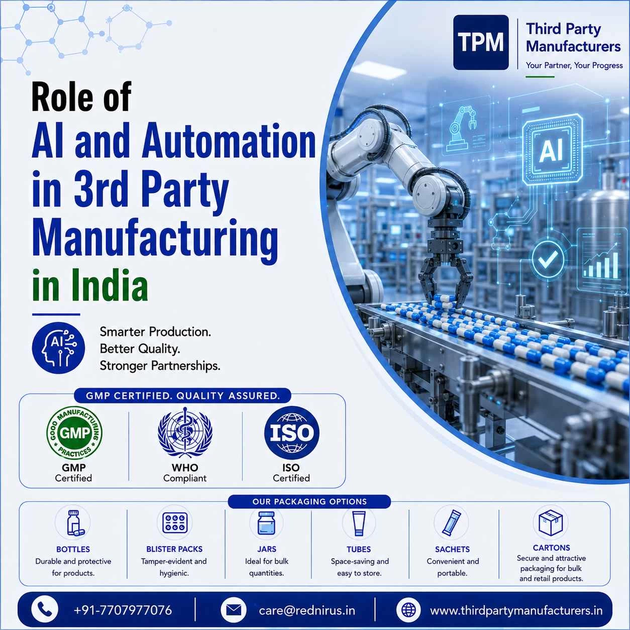 Role of AI and Automation in 3rd Party Manufacturing in India