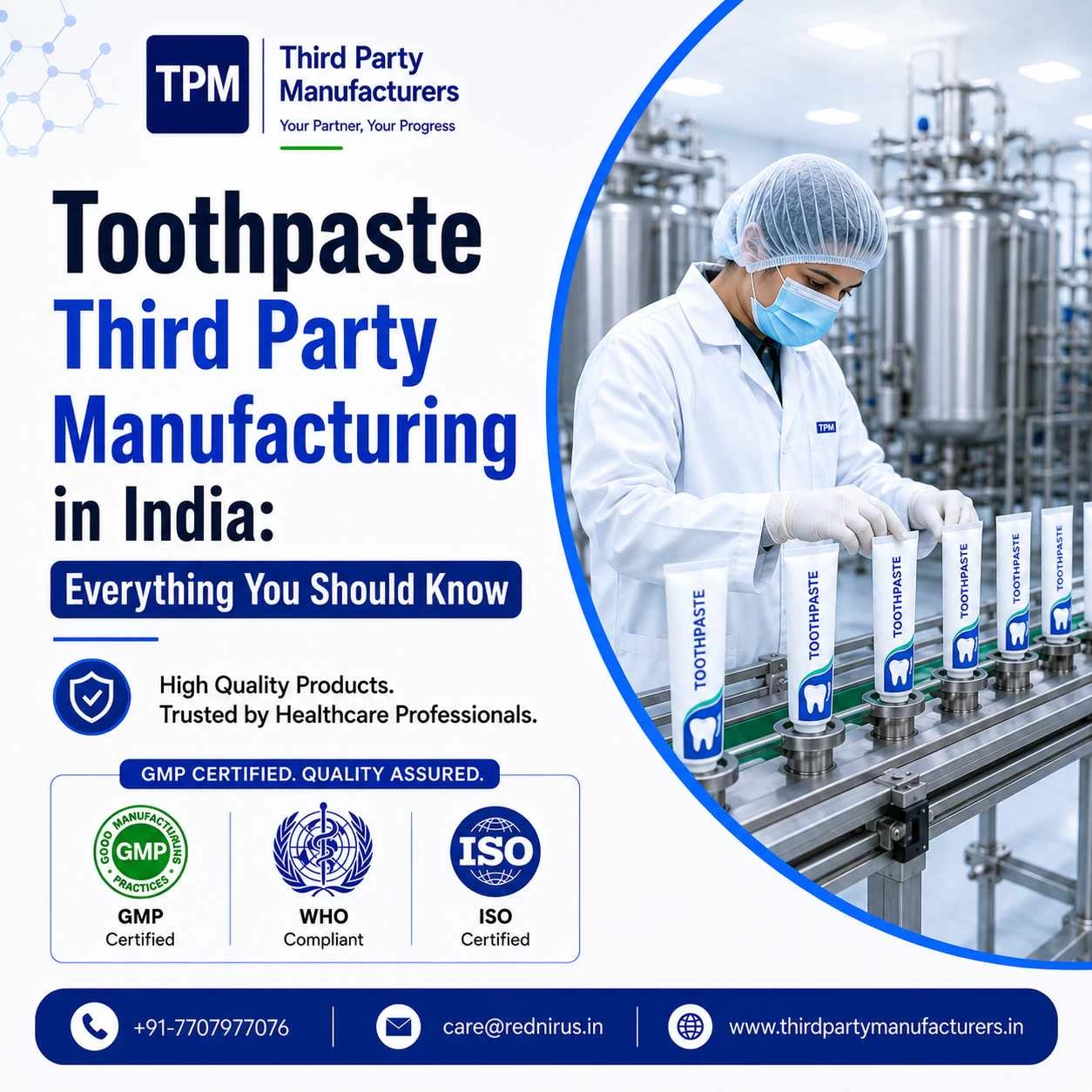 Toothpaste Third Party Manufacturing in India: Everything You Should Know