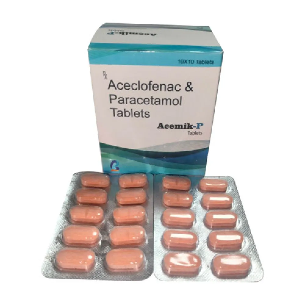 Aceclofenac 100 mg + Paracetamol 325mg Tablets